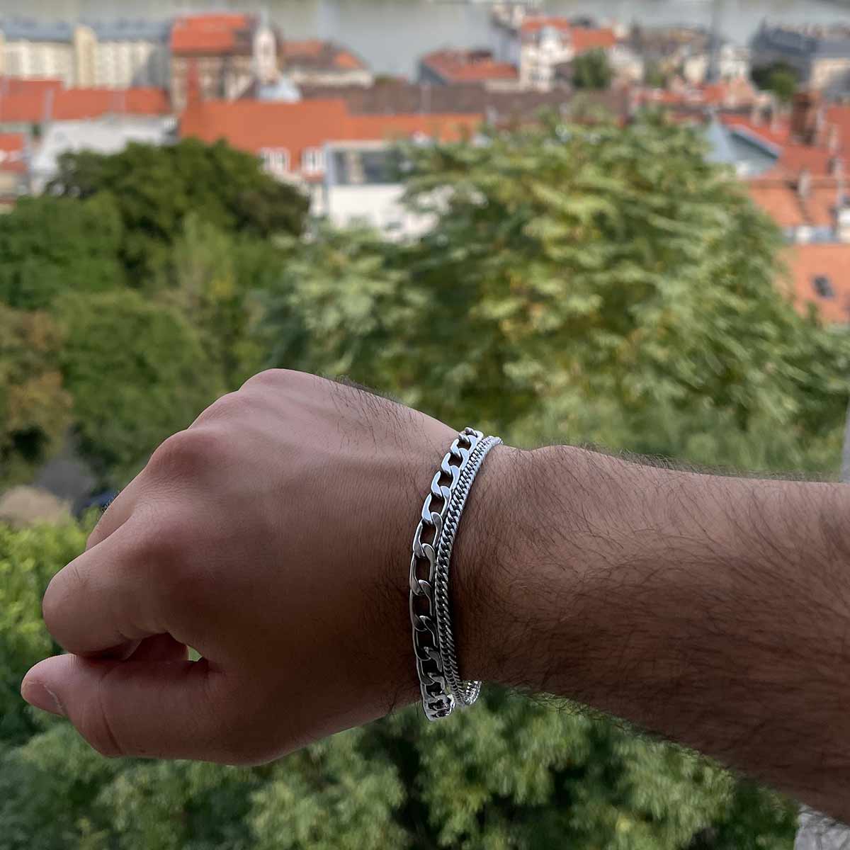Pakora Silver Bracelet 3MM Βραχιόλι από ανοξείδωτο ατσάλι 316L
